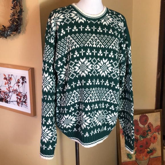 Nordic Christmas Sweater Green 